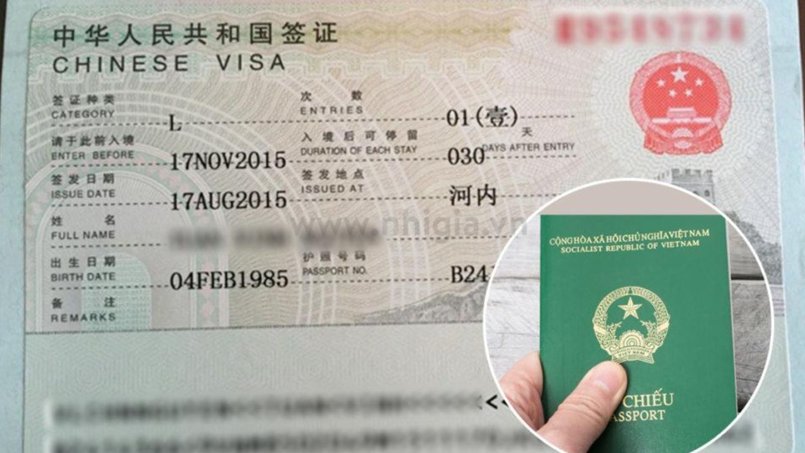 Dịch vụ làm Visa Trung Quốc trọn gói tại Hà Nội