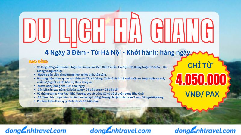 HÀ NỘI - HÀ GIANG 4 NGÀY 3 ĐÊM (KHỞI HÀNH HÀNG NGÀY)